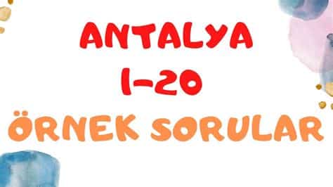 Antalya Matematik Dersi